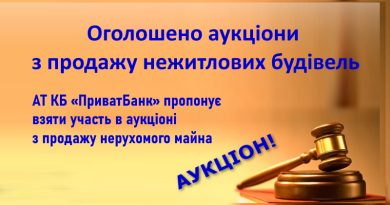 Оголошено аукціони з продажу нежитлових будівель Оголошено аукціони з продажу нежитлових будівель